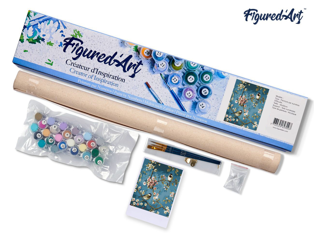 Paint by Numbers rolled - Flowers and Birds