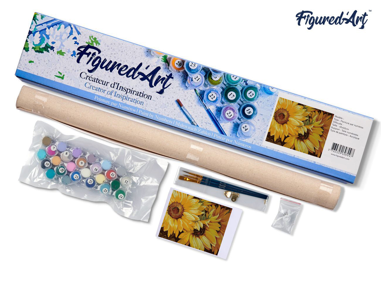 Paint by Numbers rolled - Sunflower In Full Bloom