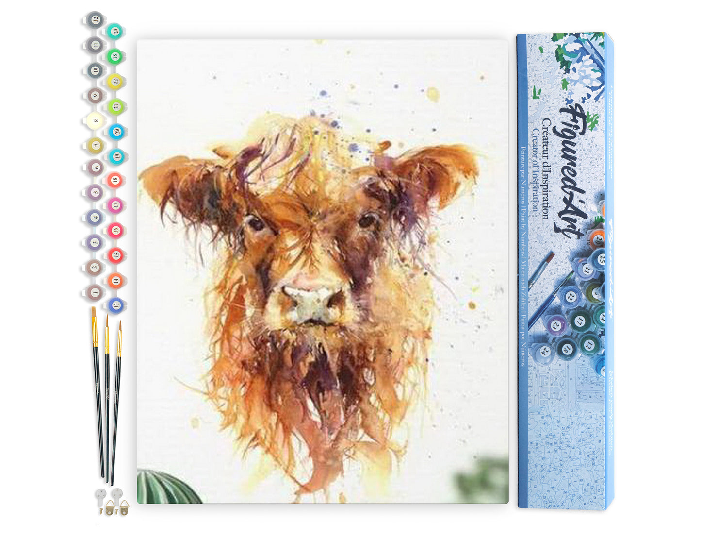 Paint by Numbers rolled - Yellow Cow