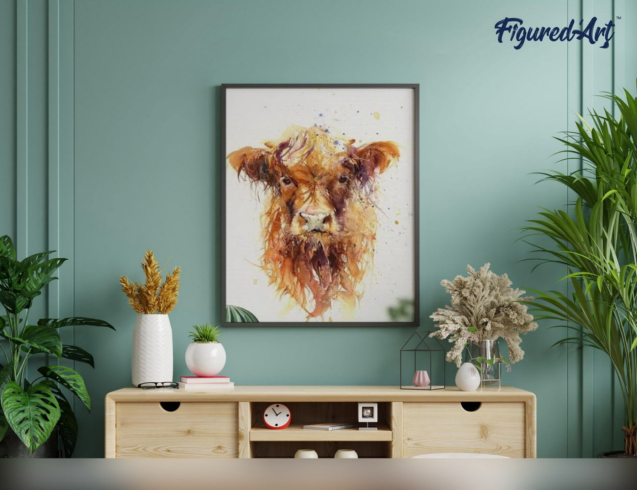 Paint by Numbers rolled - Yellow Cow