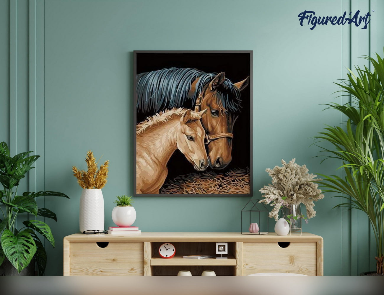 Paint by Numbers rolled - Horse and Foal
