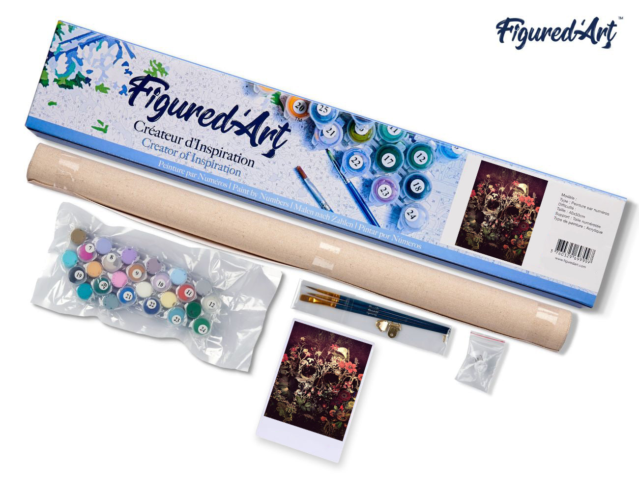 Paint by Numbers rolled - Calabera De Flores