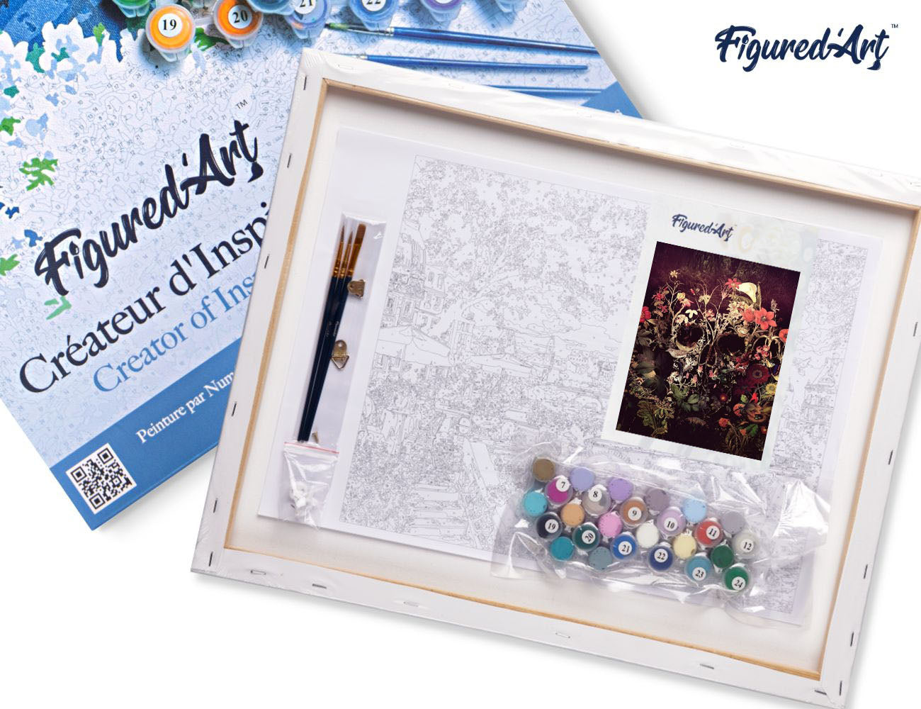 Paint by Numbers Framed - Calabera De Flores