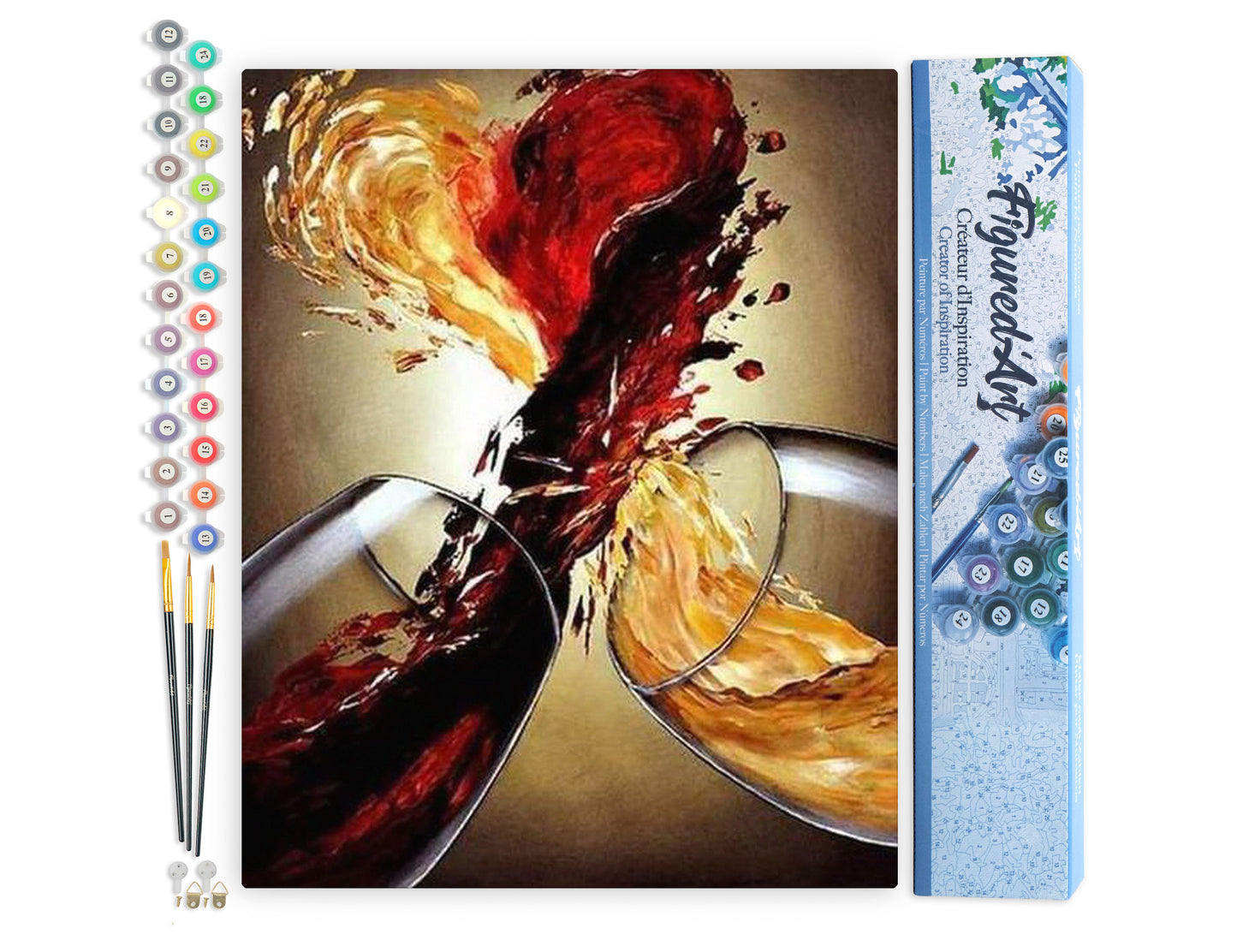 Paint by Numbers rolled - Wine Mix