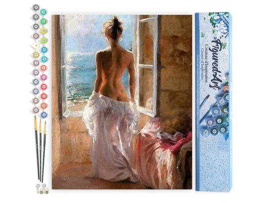 Paint by Numbers rolled - Naked woman and Sun