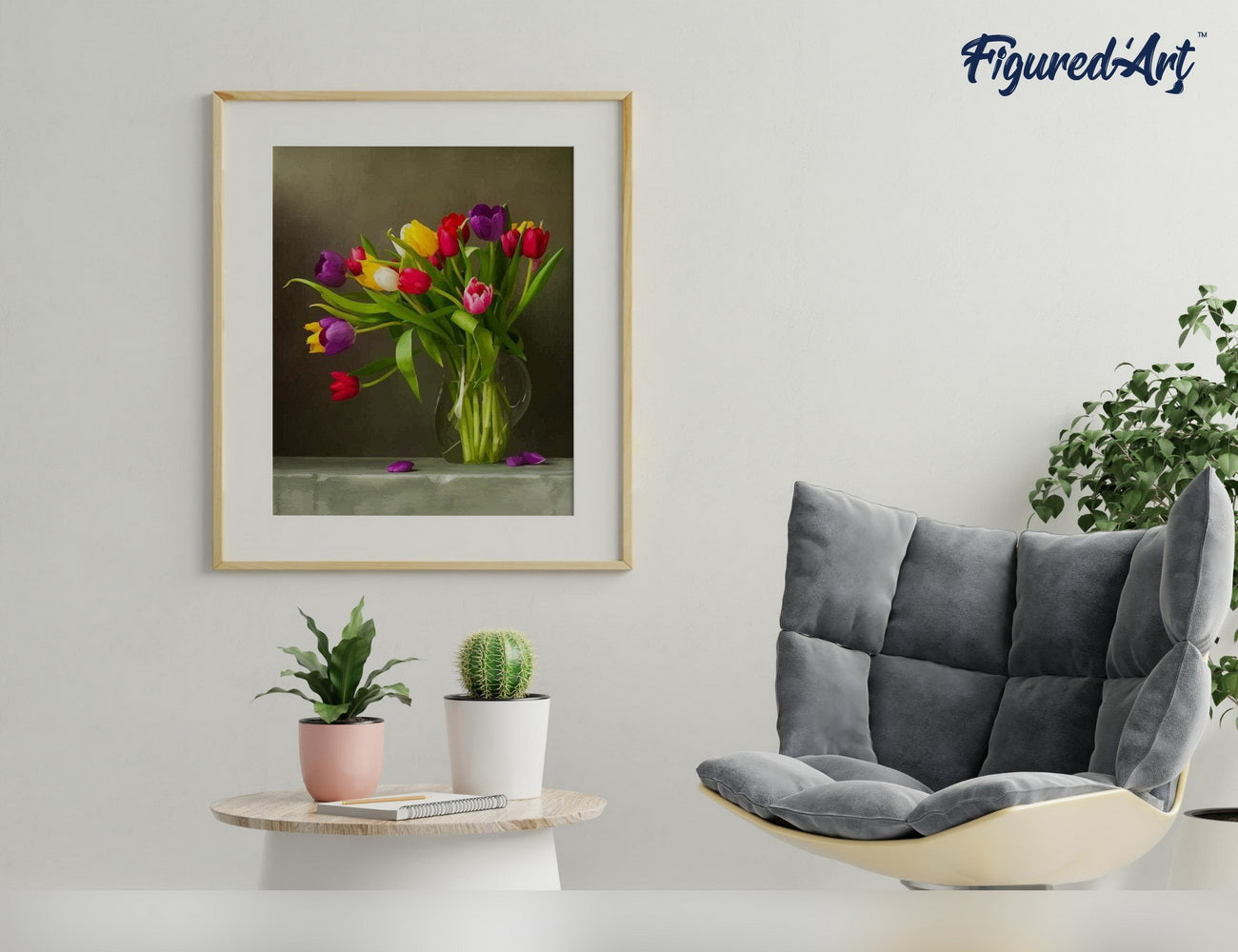 Paint by Numbers rolled - Multicolored Flowers