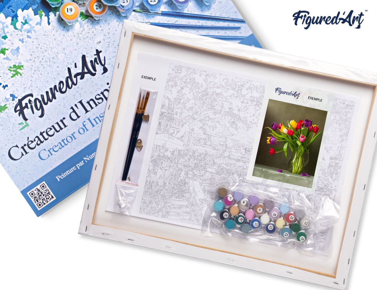 Paint by Numbers Framed - Multicolored Flowers