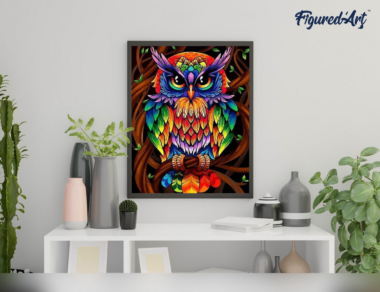 Paint by Numbers rolled - Colorful Owl