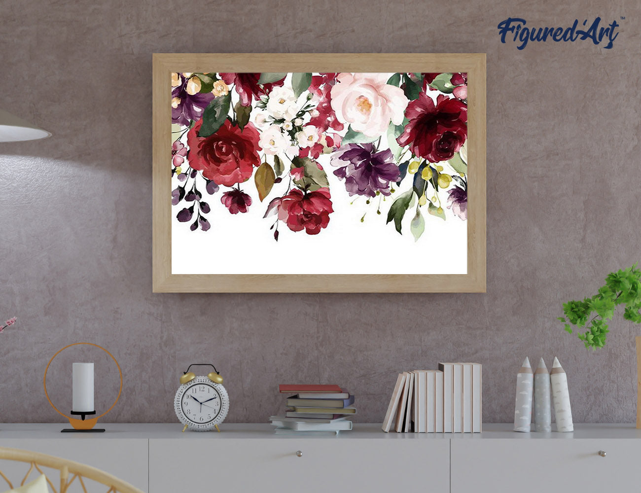 Paint by Numbers Framed - Watercolor Flowers