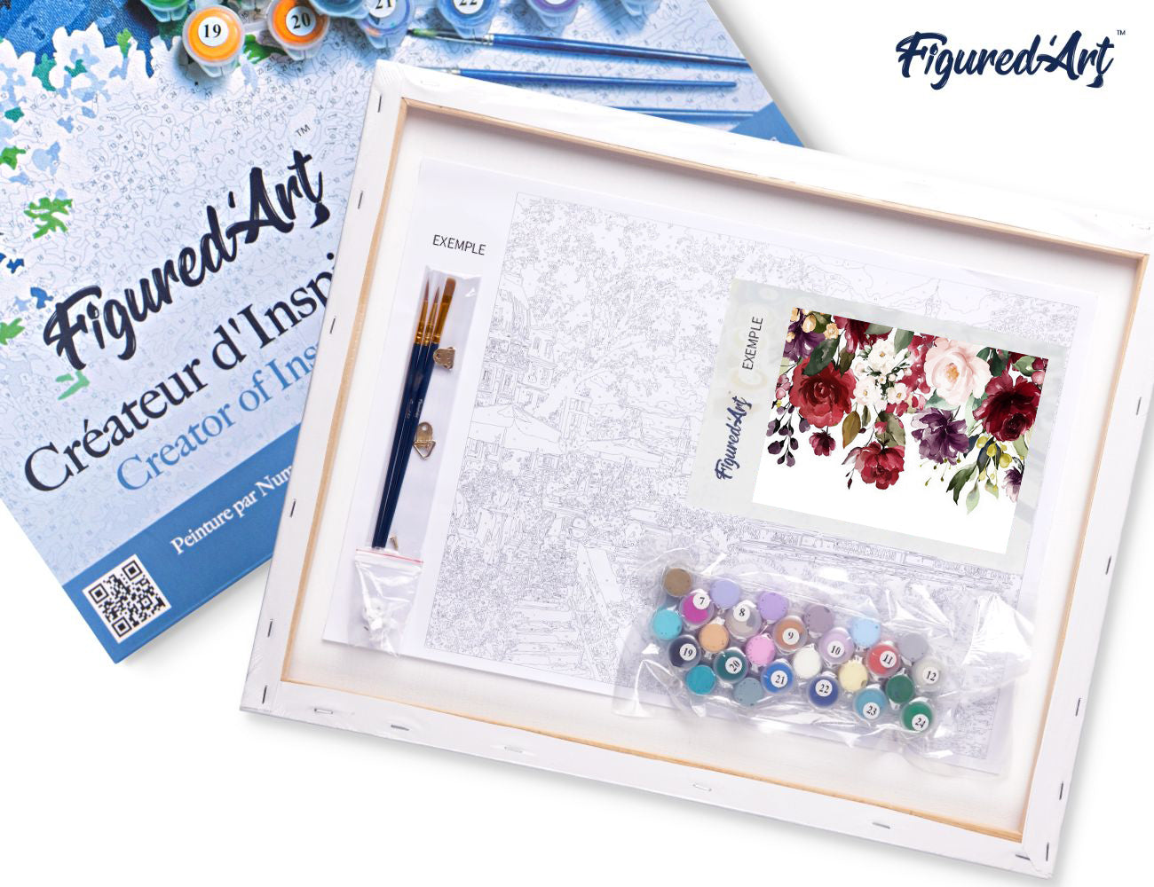 Paint by Numbers Framed - Watercolor Flowers