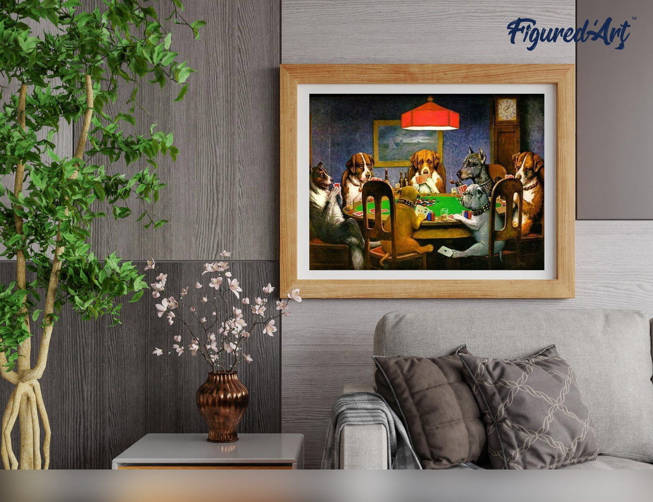 Paint by Numbers rolled - Dogs playing Poker