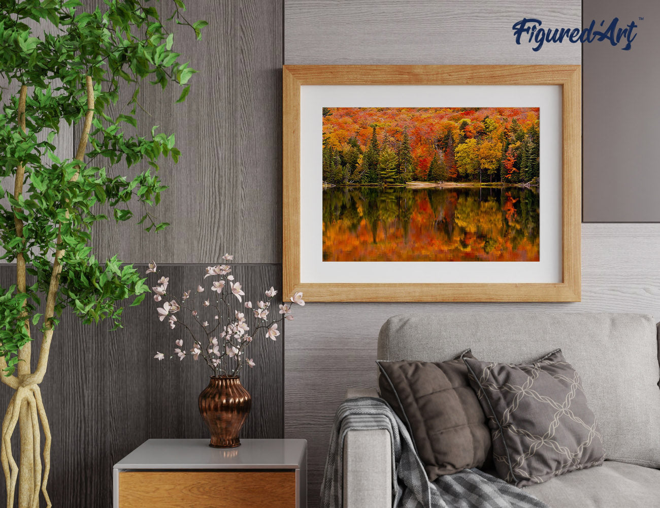 Paint by Numbers rolled - Lake Reflection in Autumn