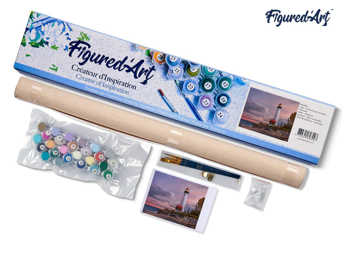 Paint by Numbers rolled - Sea Lighthouse
