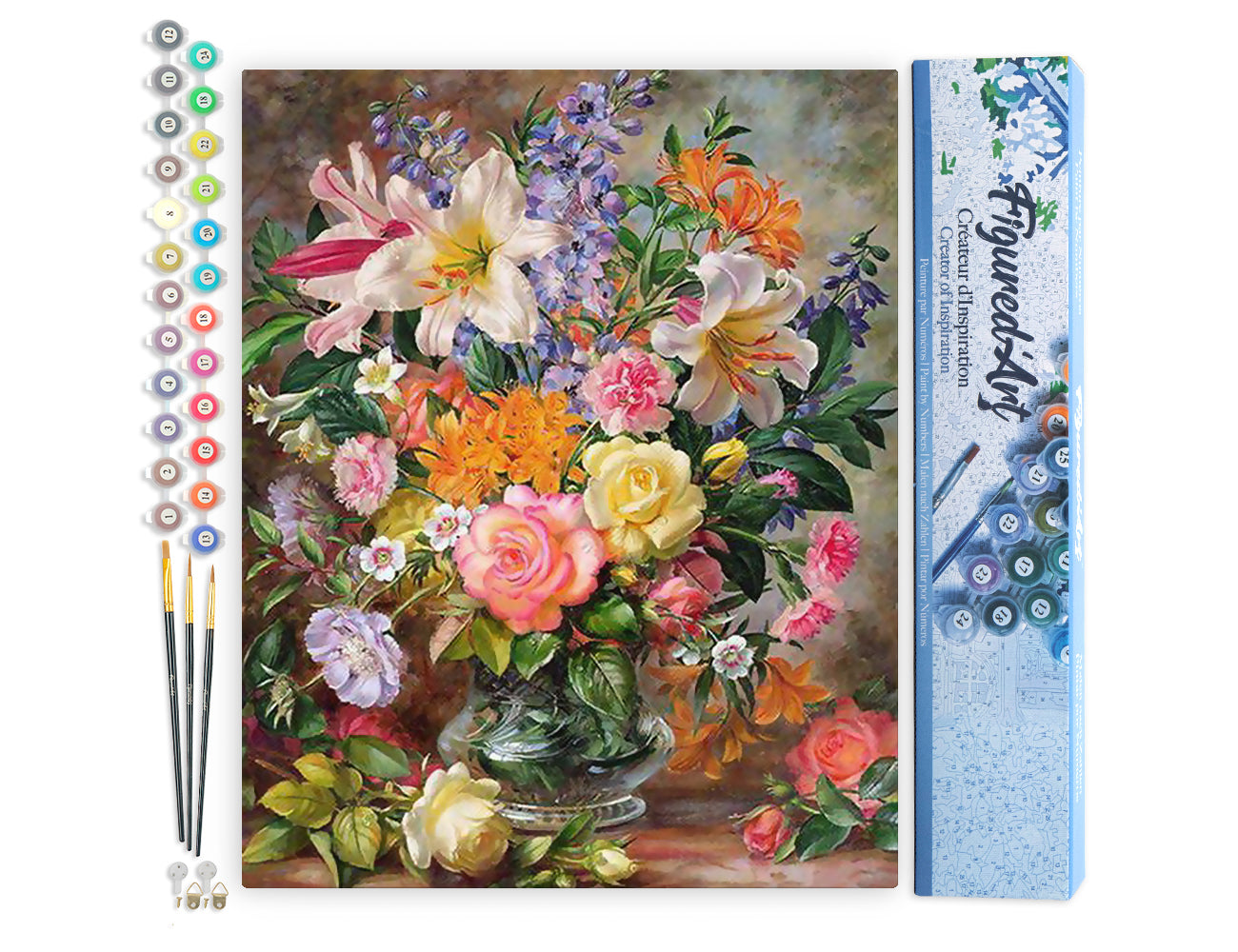 Paint by Numbers rolled - Flowers in All colors