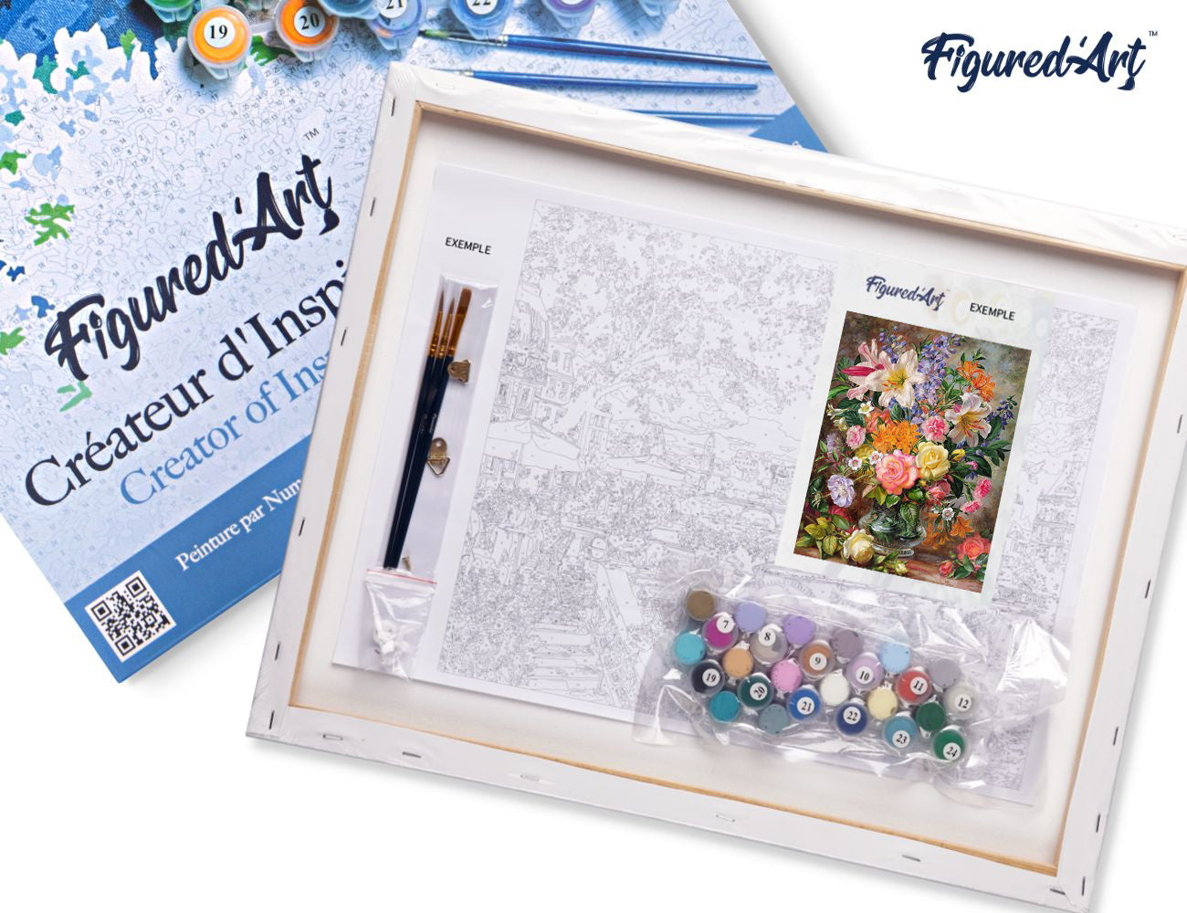 Paint by Numbers Framed - Flowers in All colors