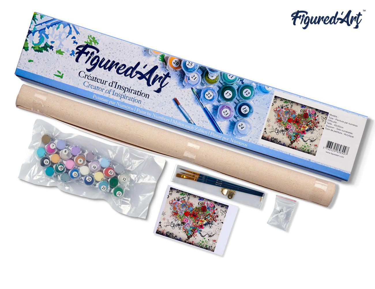 Paint by Numbers rolled - Love Flowers