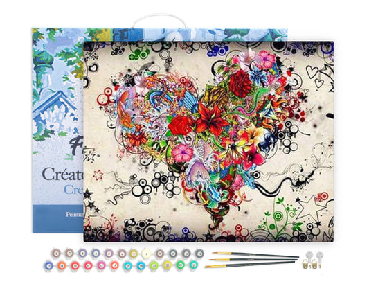 Paint by Numbers Framed - Love Flowers