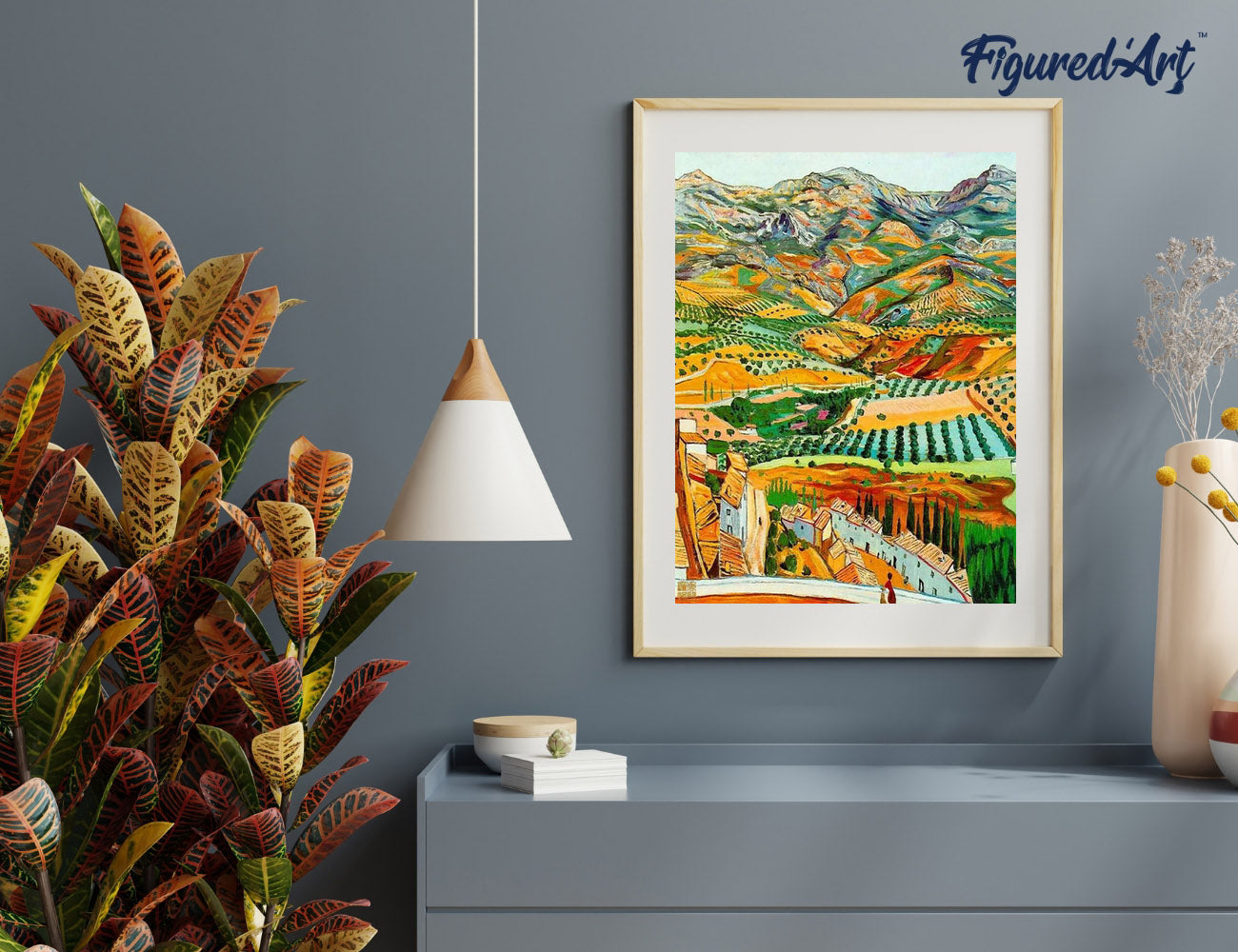 Paint by Numbers rolled - Countryside Landscape from the Hills
