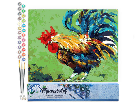 Paint by Numbers rolled - Rooster