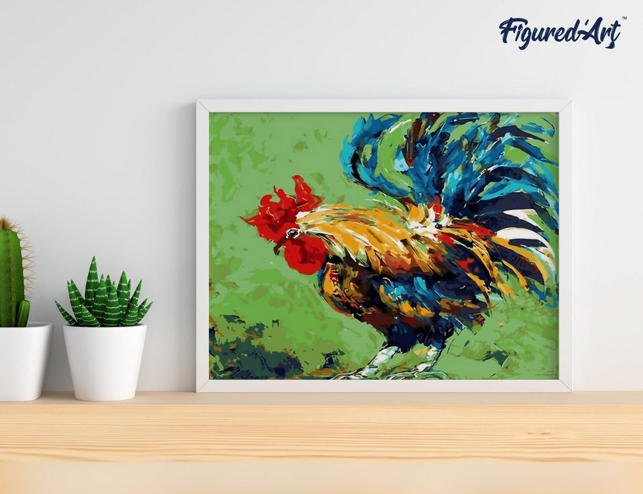 Paint by Numbers rolled - Rooster