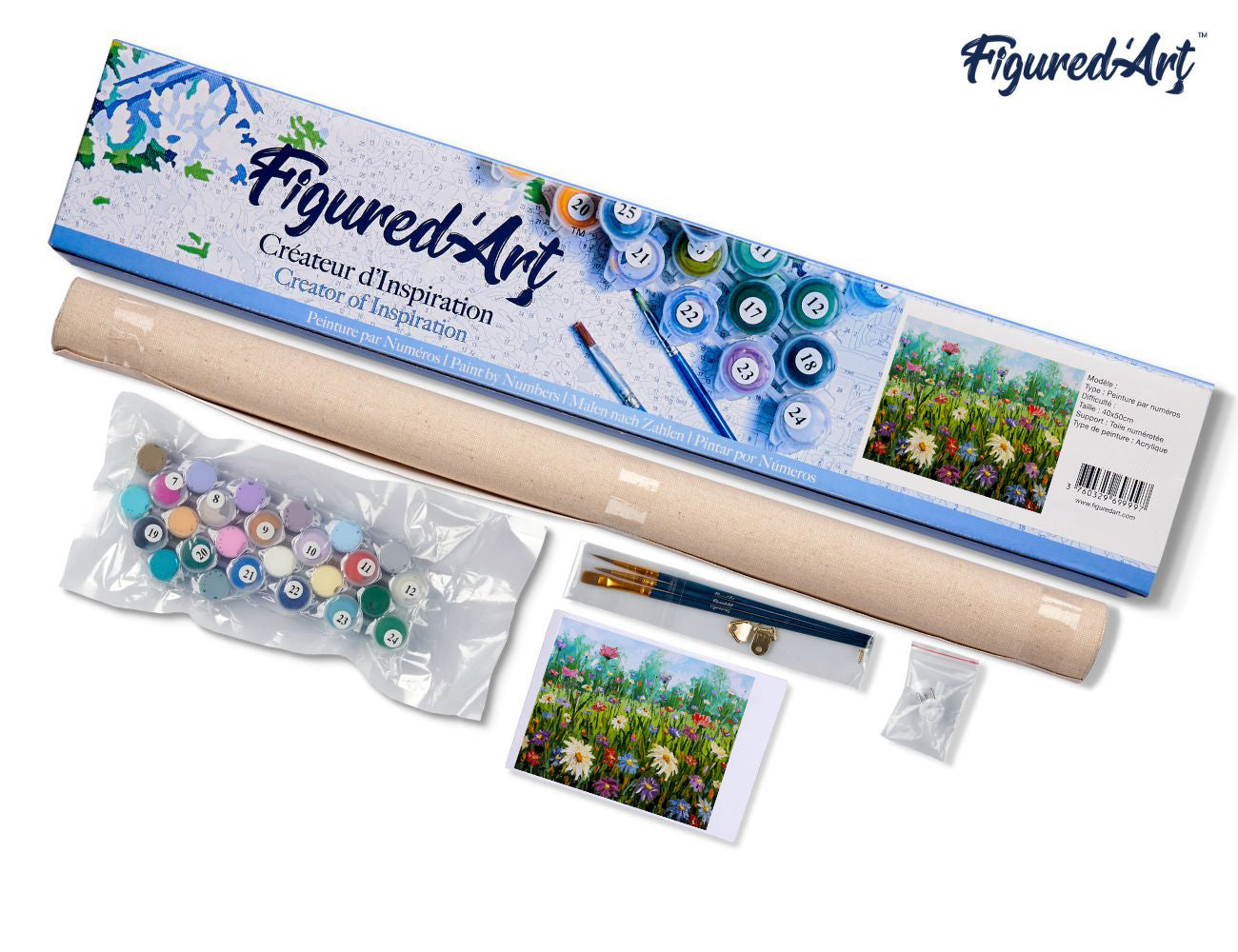 Paint by Numbers rolled - Flowers in the Countryside