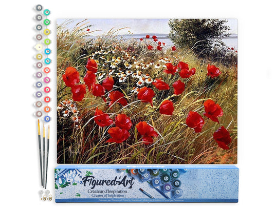 Paint by Numbers rolled - Wild flowers in the countryside