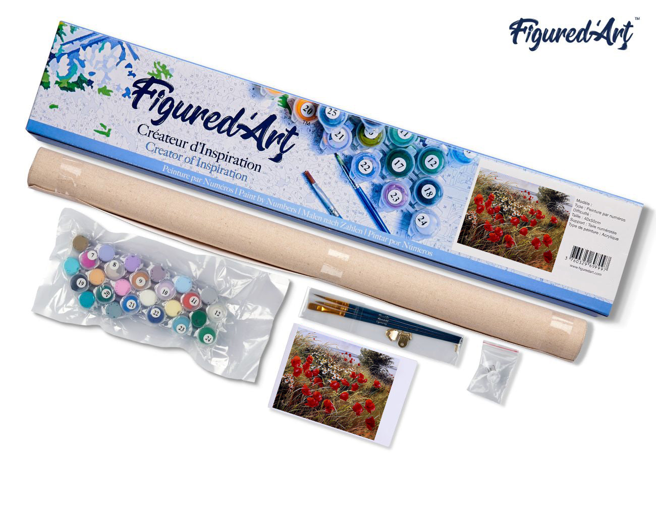 Paint by Numbers rolled - Wild flowers in the countryside