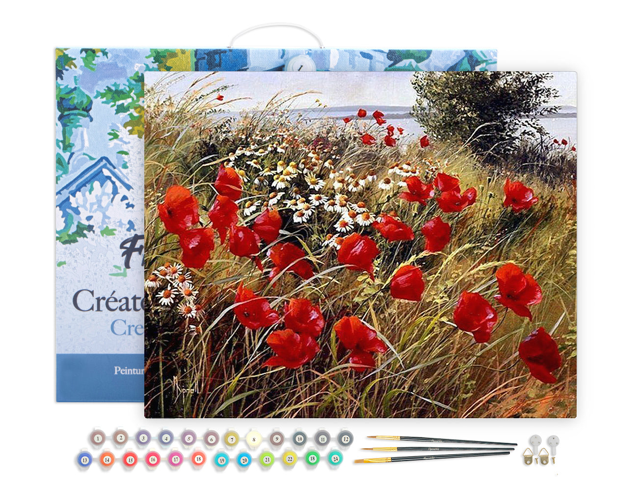 Paint by Numbers Framed - Wild flowers in the countryside