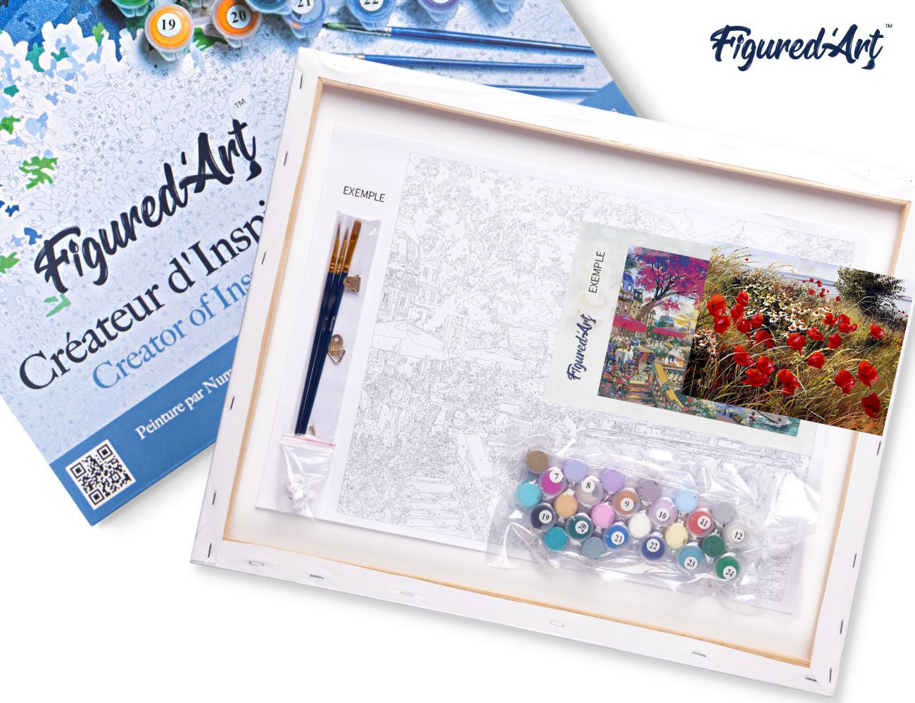 Paint by Numbers Framed - Wild flowers in the countryside