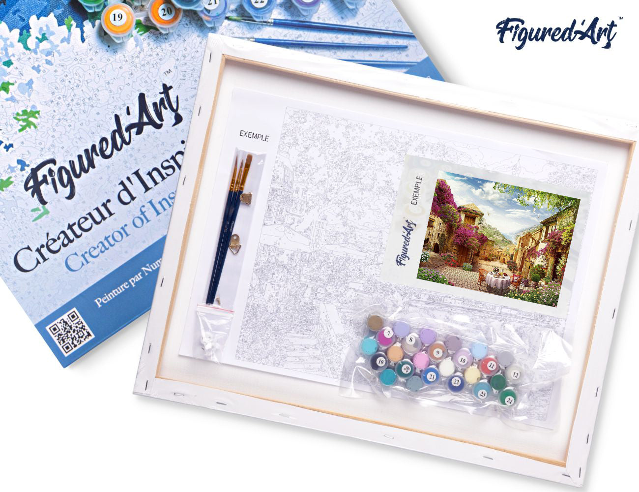 Paint by Numbers Framed - Breakfast in a Mediterranean village