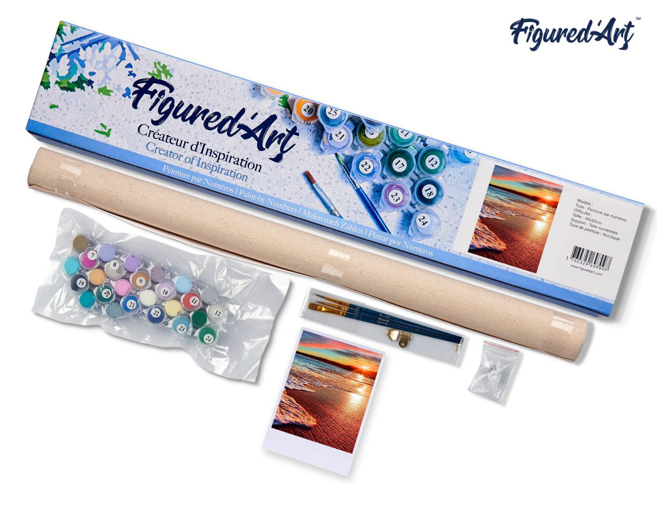 Paint by Numbers rolled - Sea Foam
