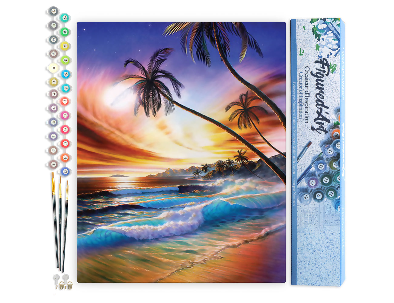 Paint by Numbers rolled - Storm on the beach