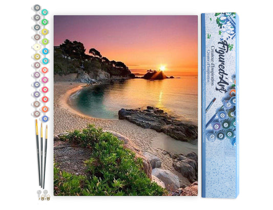 Paint by Numbers rolled - Quiet Beach at Dusk