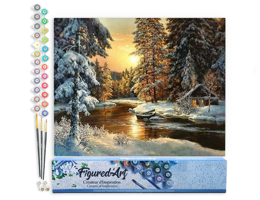 Paint by Numbers rolled - Sunset Forest