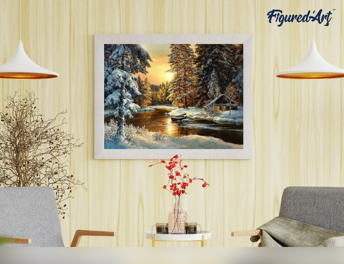 Paint by Numbers rolled - Sunset Forest
