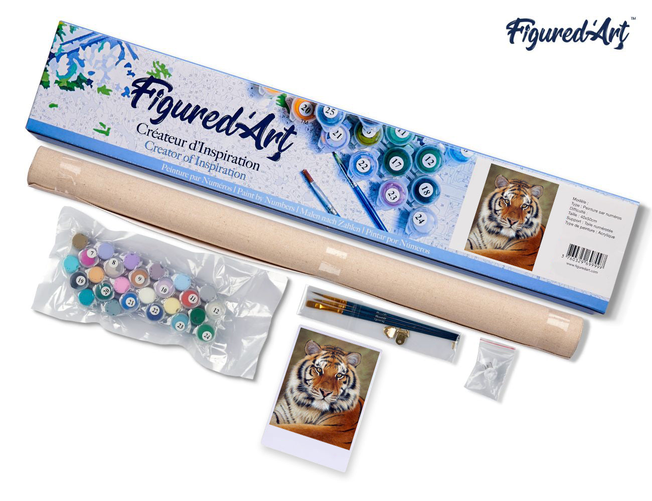 Paint by Numbers rolled - Tiger Look