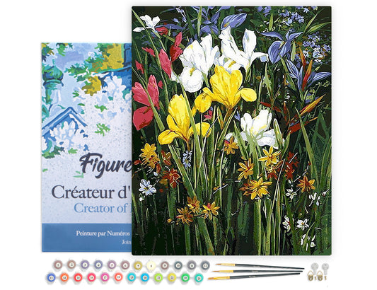 Paint by Numbers Framed - Colorful field of Flowers