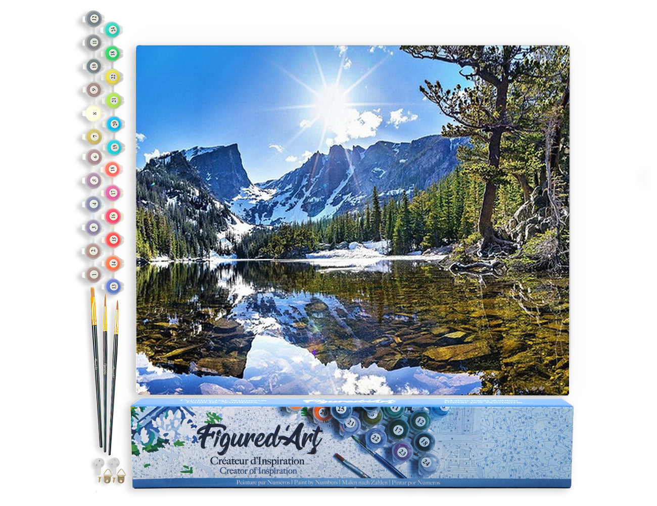 Paint by Numbers rolled - Mountain and River