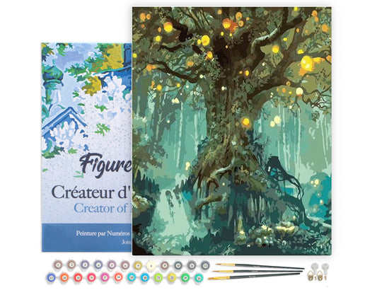 Paint by Numbers Framed - Fairy tree