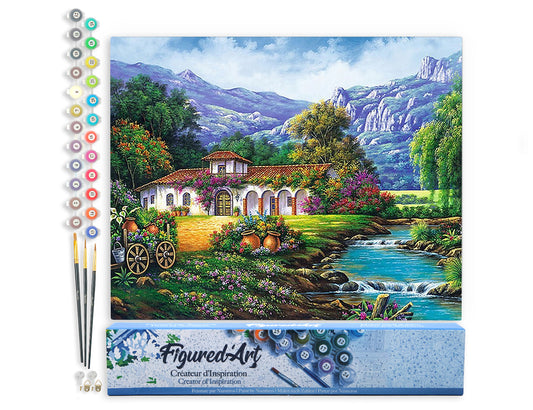 Paint by Numbers rolled - Quiet house near the river