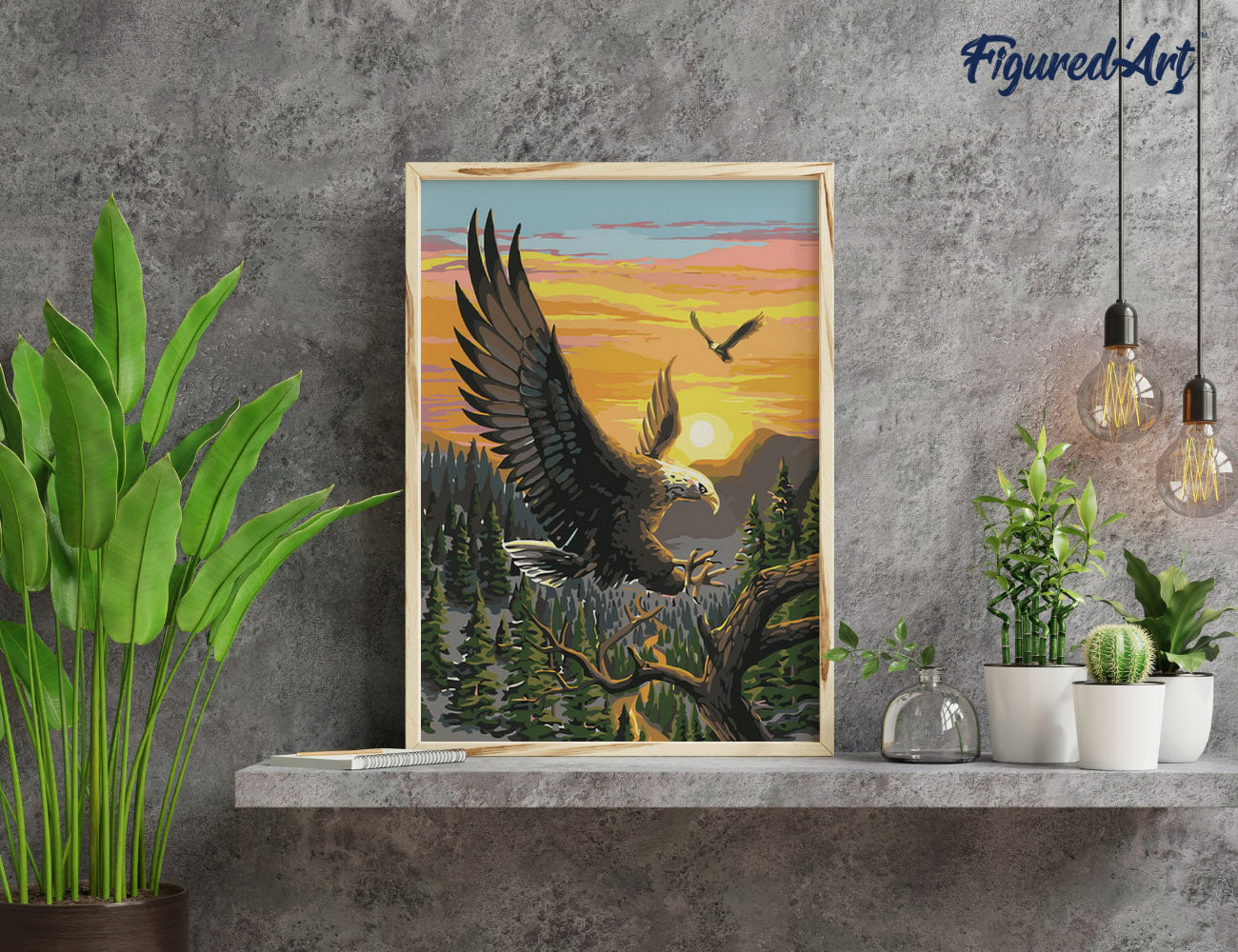 Paint by Numbers rolled - Eagle at Sunrise