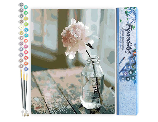 Paint by Numbers rolled - White Flower