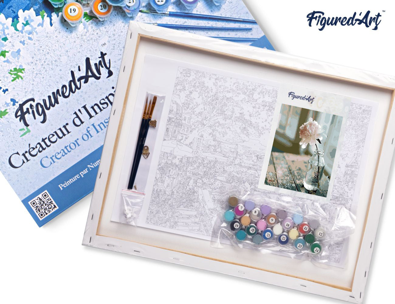 Paint by Numbers Framed - White Flower