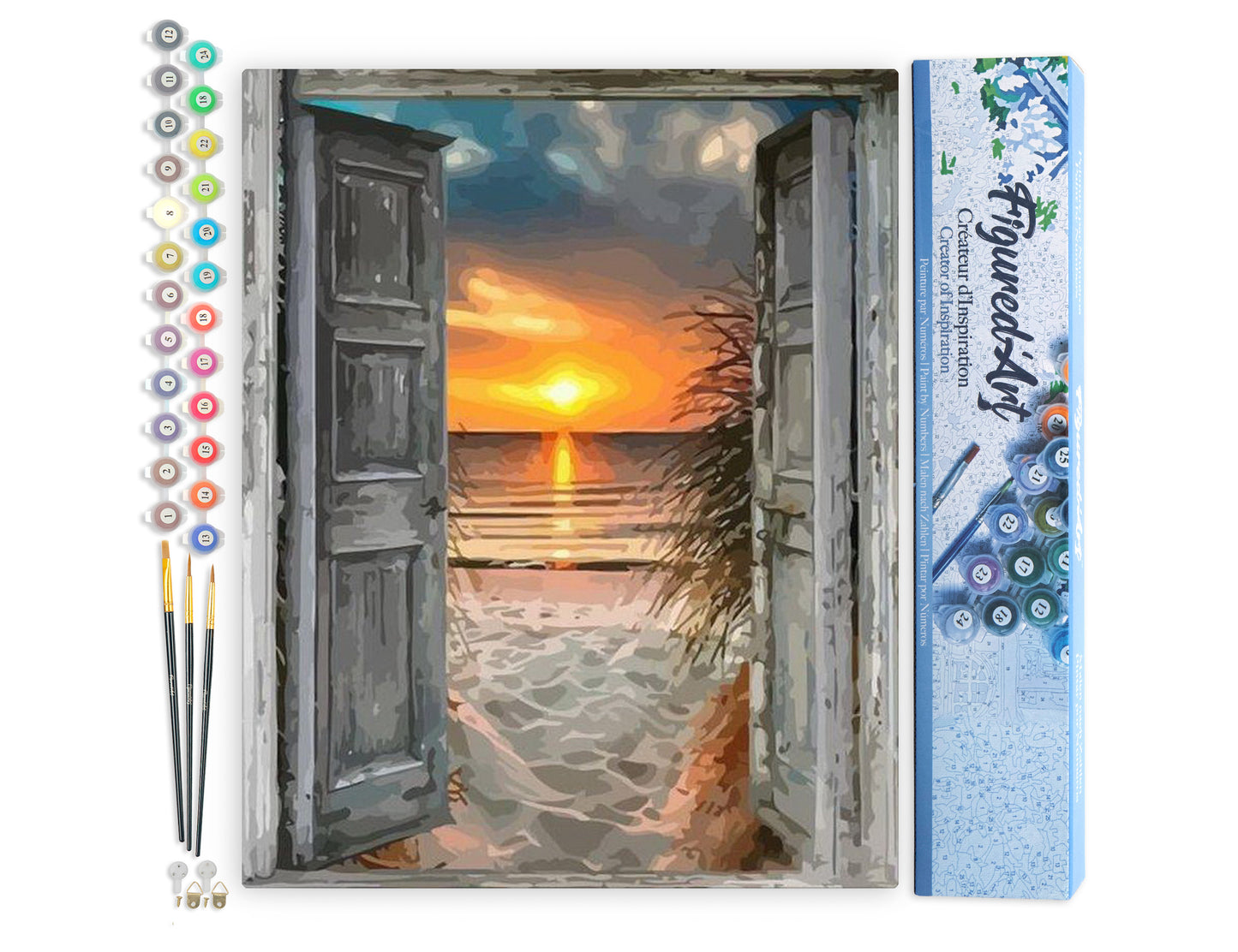Paint by Numbers rolled - Door to the beach