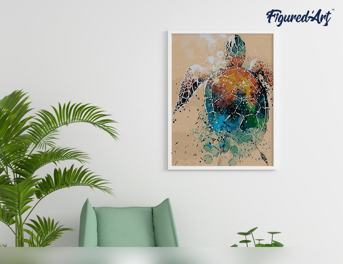 Paint by Numbers Framed - Turtle Design