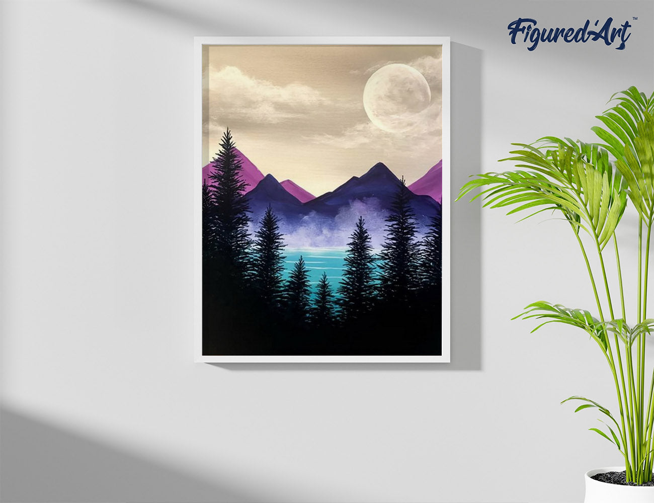 Paint by Numbers rolled - Forest and Lake