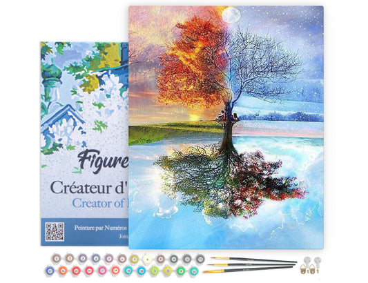 Paint by Numbers Framed - 4 Seasons Tree