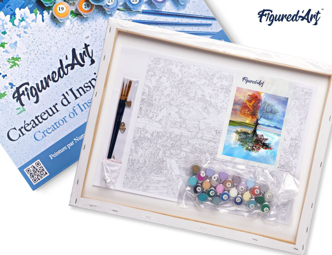 Paint by Numbers Framed - 4 Seasons Tree
