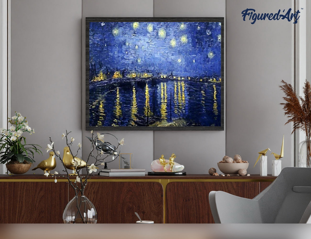 Paint by Numbers Framed - Van Gogh Starry Night over the Rhone