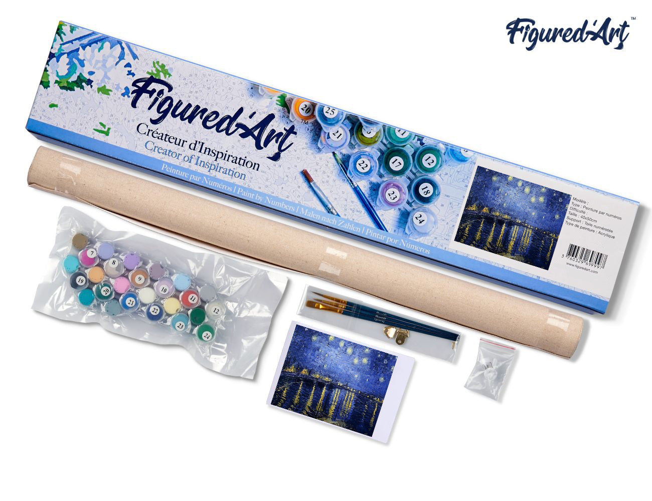 Paint by Numbers rolled - Van Gogh Starry Night over the Rhone